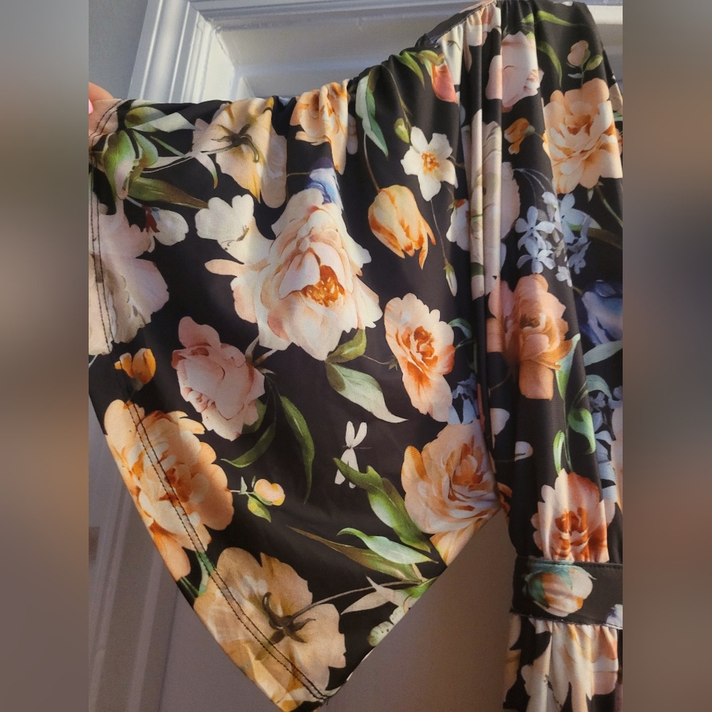 🌼 Ellos Black Floral Maxi Dress - Picture 5 of 11